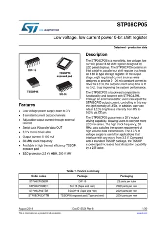  Datasheet Preview Page 1