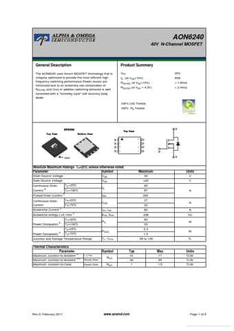  Datasheet Preview Page 1