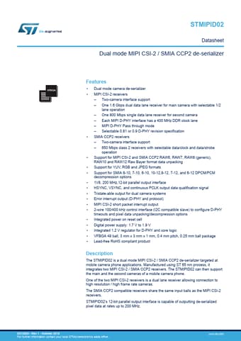  Datasheet Preview Page 1