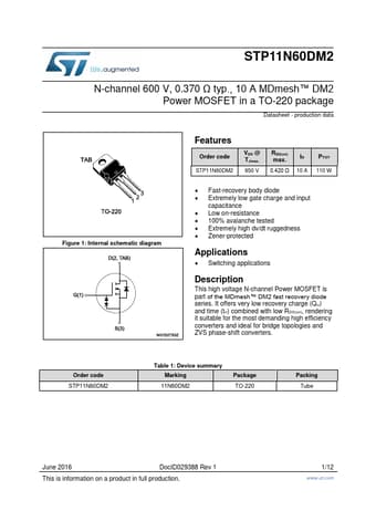  Datasheet Preview Page 1