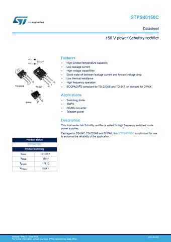  Datasheet Preview Page 1