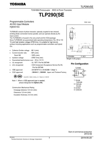  Datasheet Preview Page 1