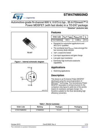  Datasheet Preview Page 1