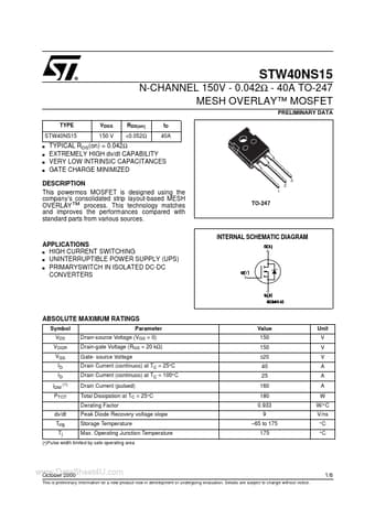  Datasheet Preview Page 1