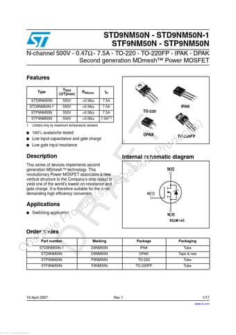  Datasheet Preview Page 1