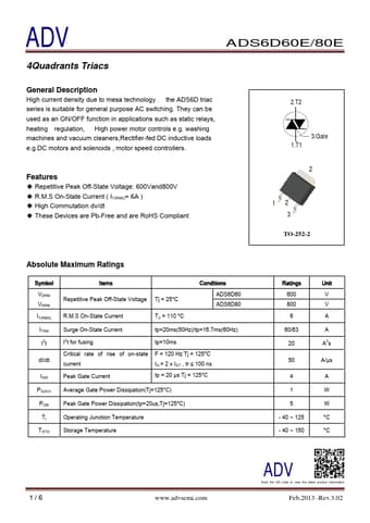  Datasheet Preview Page 1