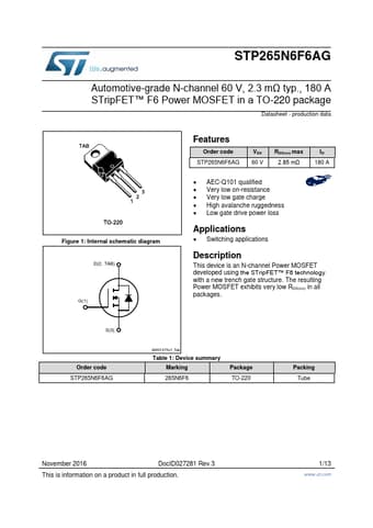  Datasheet Preview Page 1