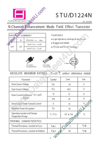  Datasheet Preview Page 1