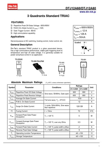  Datasheet Preview Page 1