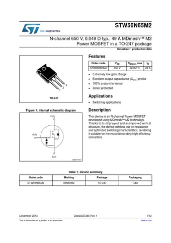  Datasheet Preview Page 1