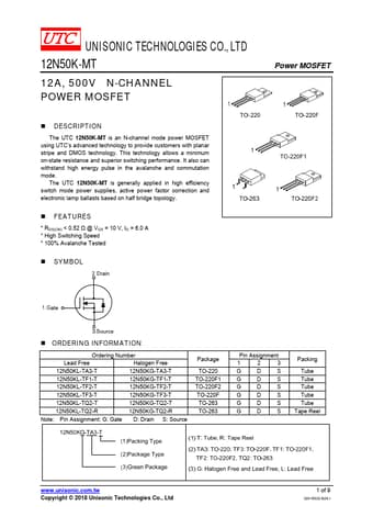  Datasheet Preview Page 1