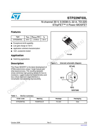  Datasheet Preview Page 1