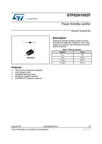  Datasheet Preview Page 1