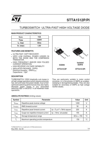  Datasheet Preview Page 1