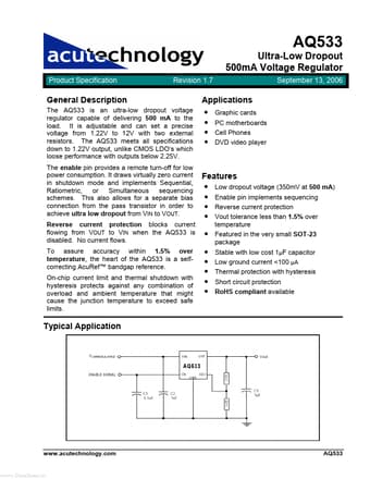  Datasheet Preview Page 1
