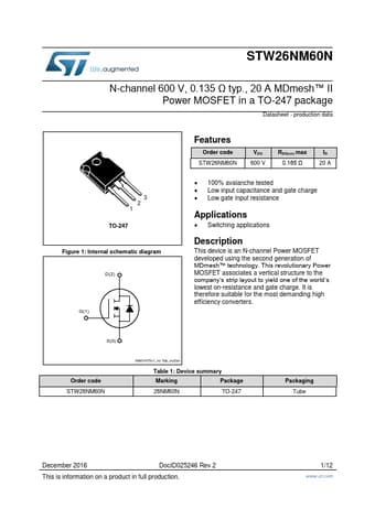 Datasheet Preview Page 1