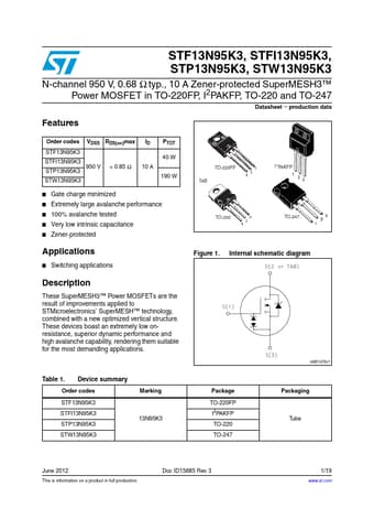  Datasheet Preview Page 1
