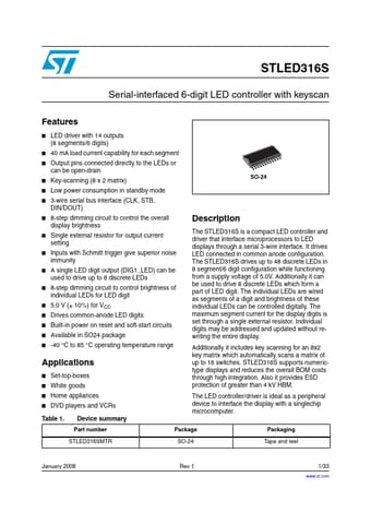  Datasheet Preview Page 1