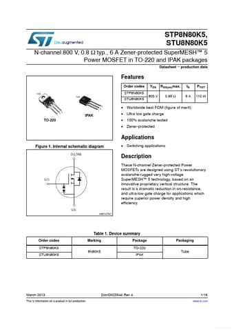  Datasheet Preview Page 1