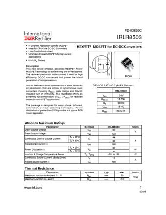  Datasheet Preview Page 1