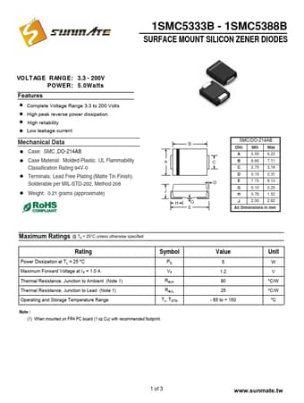  Datasheet Preview Page 1