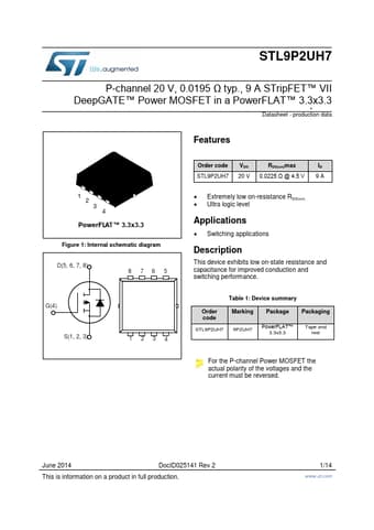  Datasheet Preview Page 1