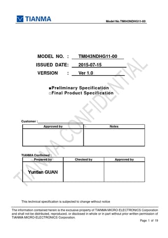  Datasheet Preview Page 1