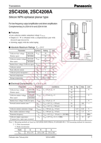  Datasheet Preview Page 1