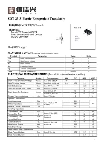  Datasheet Preview Page 1