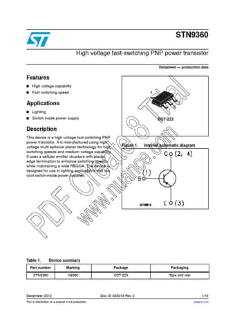  Datasheet Preview Page 1