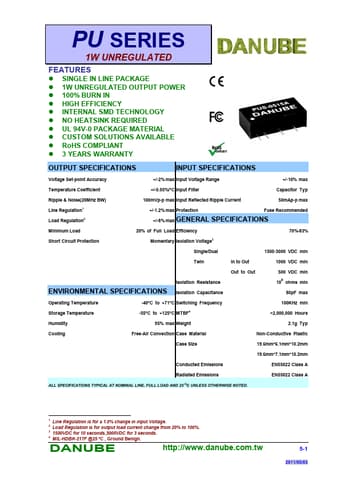  Datasheet Preview Page 1