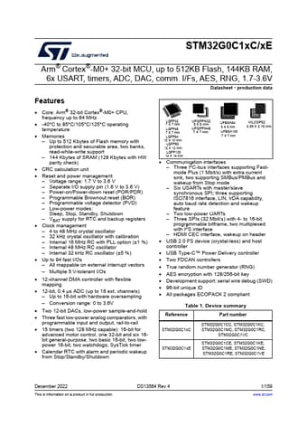  Datasheet Preview Page 1