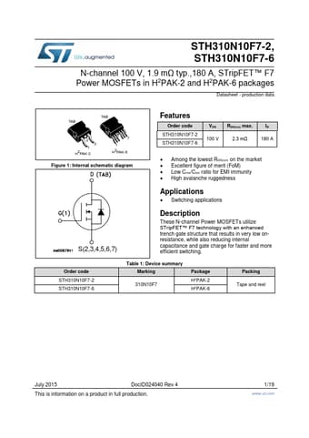  Datasheet Preview Page 1