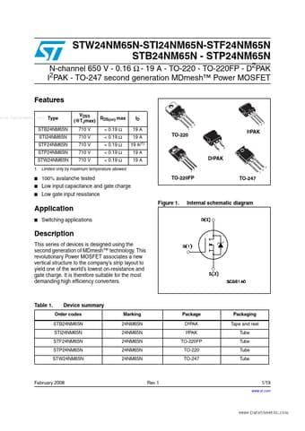  Datasheet Preview Page 1