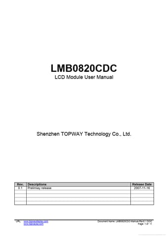  Datasheet Preview Page 1