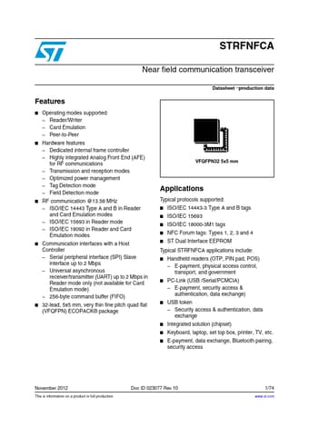 Datasheet Preview Page 1