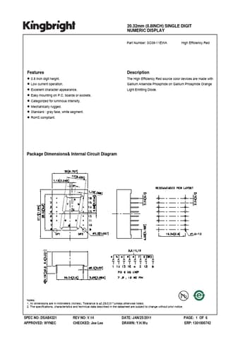  Datasheet Preview Page 1