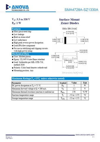  Datasheet Preview Page 1