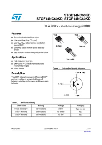  Datasheet Preview Page 1