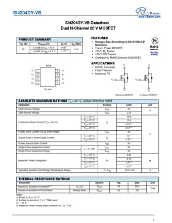  Datasheet Preview Page 1