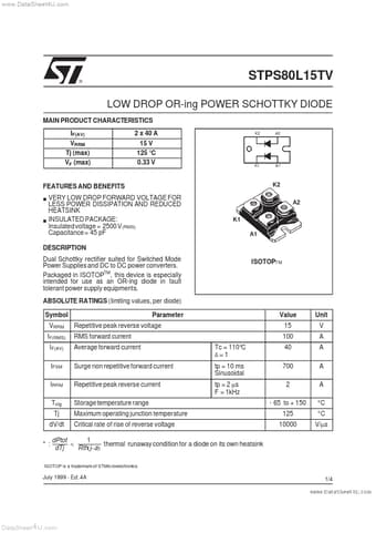  Datasheet Preview Page 1