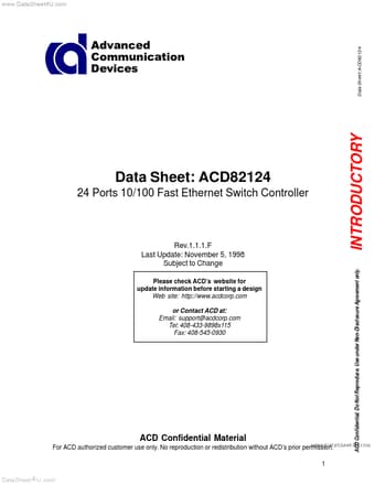  Datasheet Preview Page 1