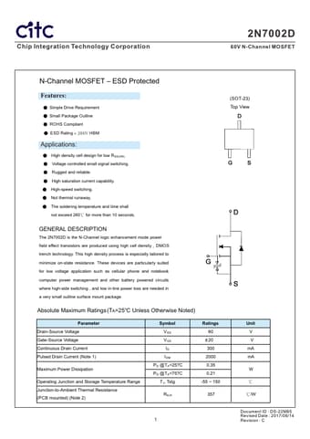  Datasheet Preview Page 1