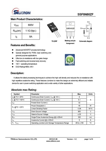  Datasheet Preview Page 1