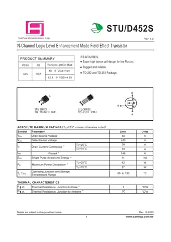  Datasheet Preview Page 1