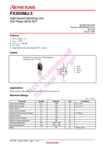  Datasheet Preview Page 1