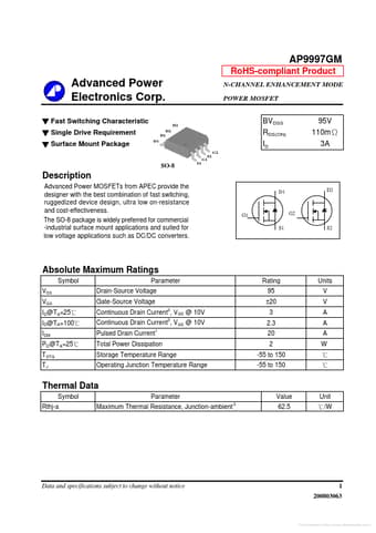 Datasheet Preview Page 1