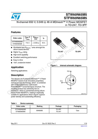  Datasheet Preview Page 1