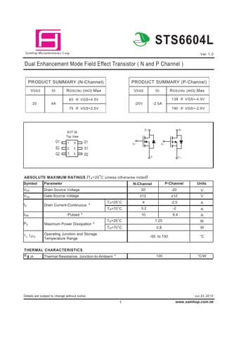  Datasheet Preview Page 1