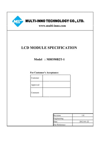  Datasheet Preview Page 1